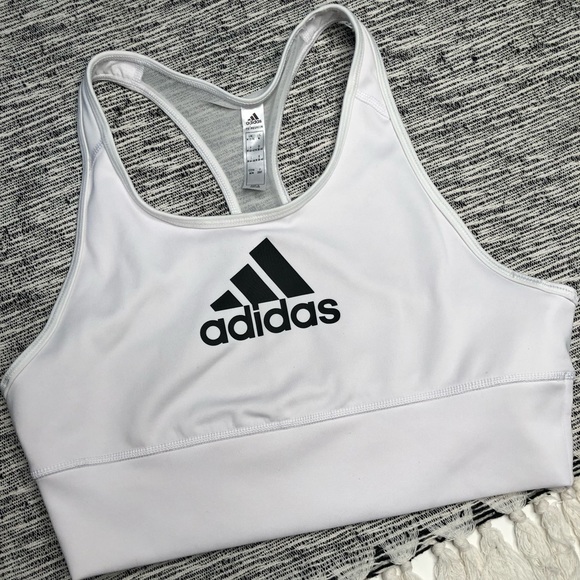 Adidas Primegreen Areoready White Sports Bra Size M - Picture 1 of 3